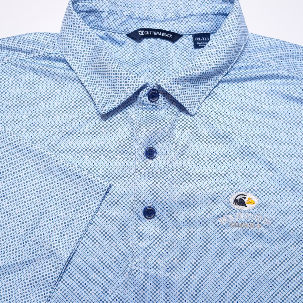 CUTTER & BUCK Bandon Dunes Polo Shirt Mens XXL Blue Excellent Golf Performance